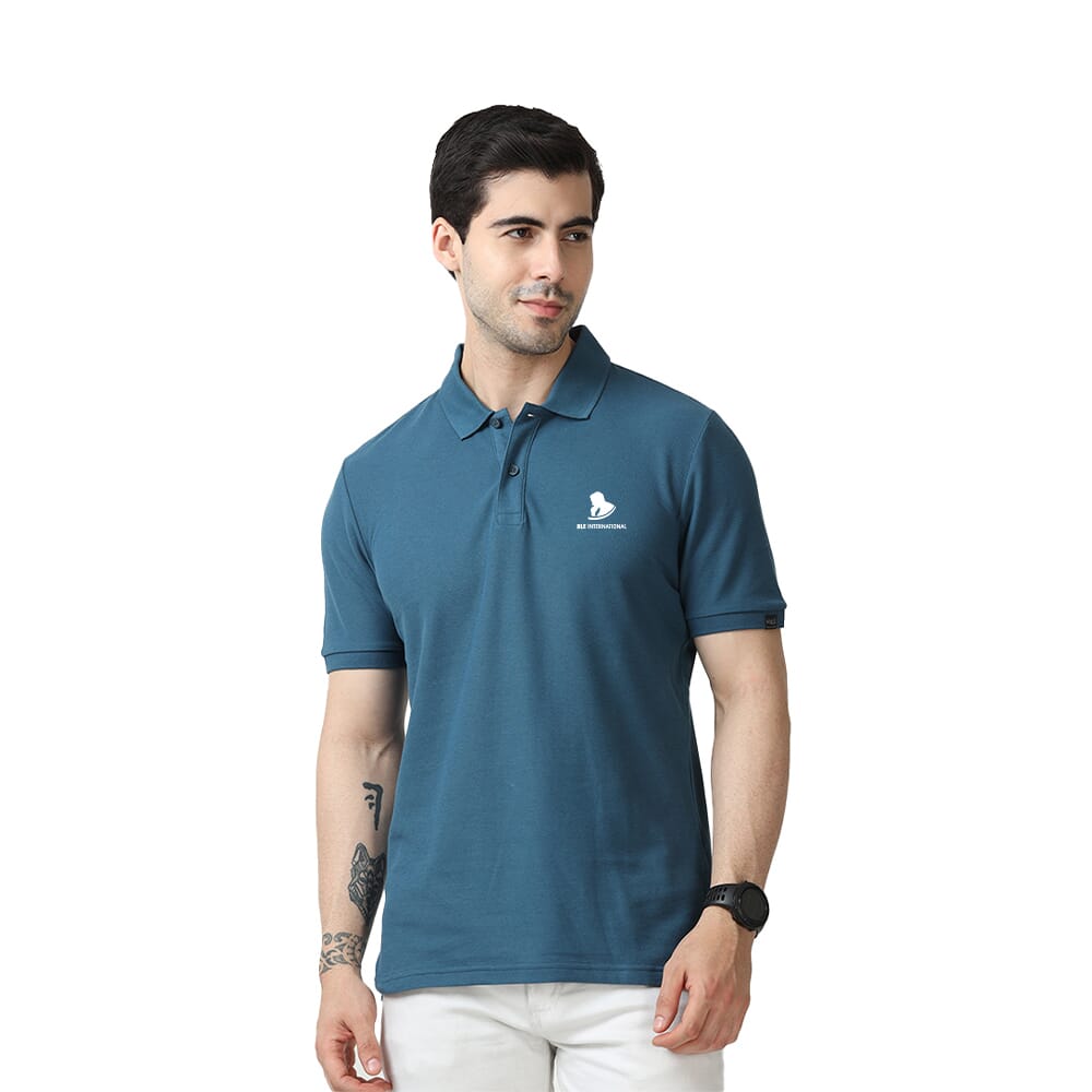 Mark & Spencer Polo T-shirt Without Tipping - Petrol Blue